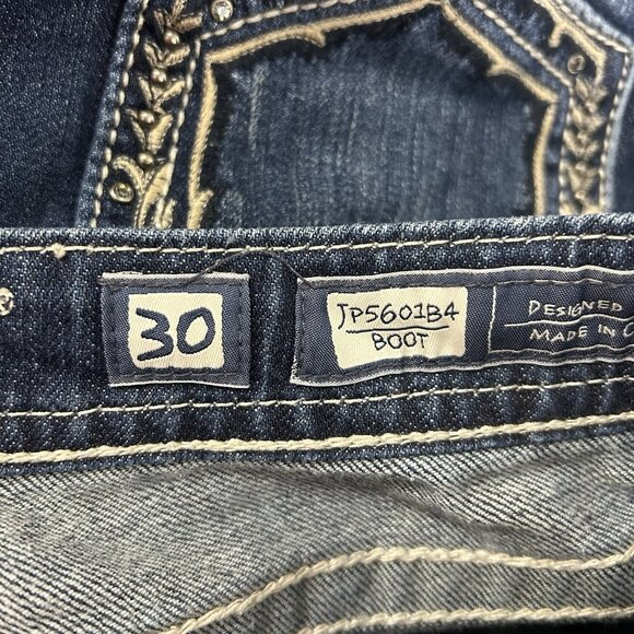 Miss Me Jeans Womens Size 30 Stretch Denim Boho Biker Rock Y2K Western - Picture 3 of 16